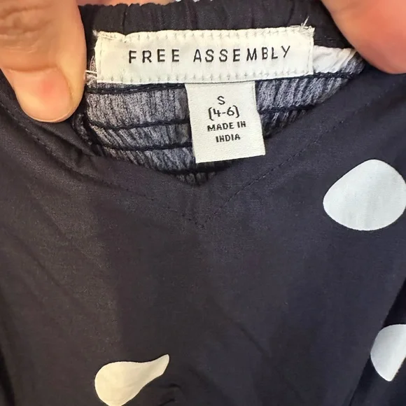 ⚡️NWT Chic Navy and White Polka Dot Maxi Dress S - Picture 3 of 4